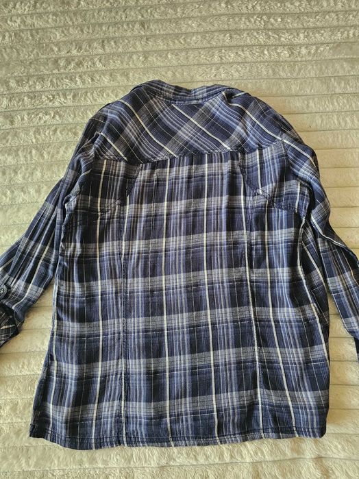 Camisa BIAGGINI Xadrez Azul e Branco - Tamanho 40 (M/L)