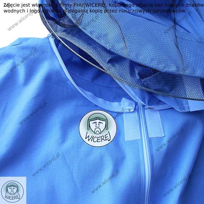 Bluza Pszczelarska z zamkiem, z kapeluszem Bawełniana Rozmiar XL