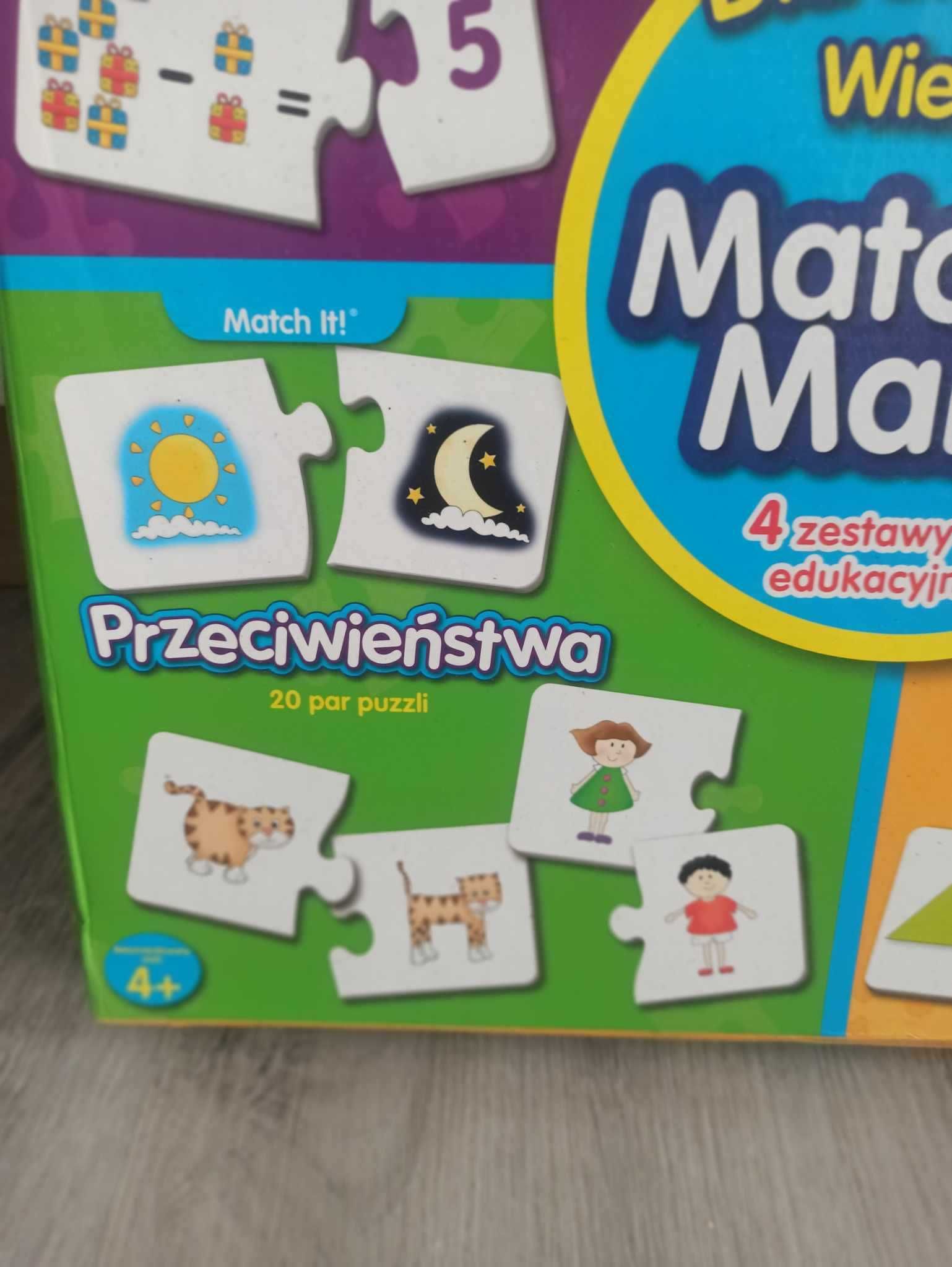 Układanki edukacyjne- zestaw, memory