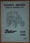 Zetor 5320 Przepisy Obsługi dodatek