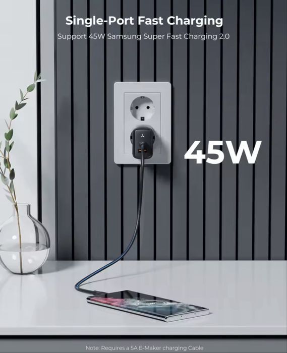 Швидка зарядка Voltme Revo 45W + кабель type-c