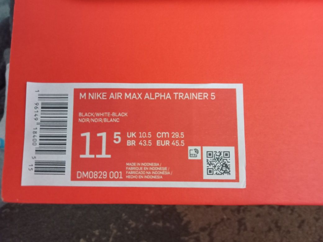 Nowe męskie buty sportowe Nike Airmax Alpha 45,5