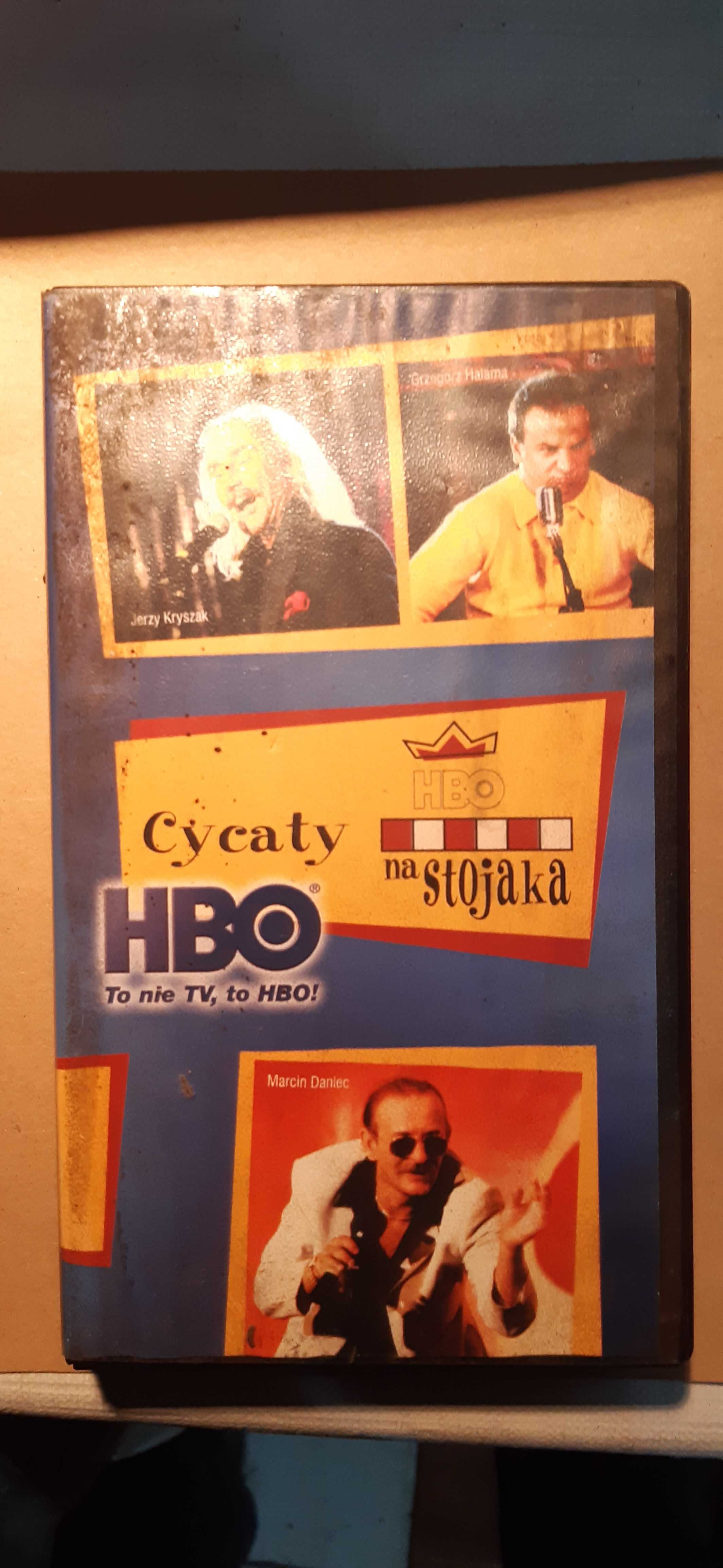 kaseta vhs HBO na stojak daniec kryszak i inni, unikat , kabaret