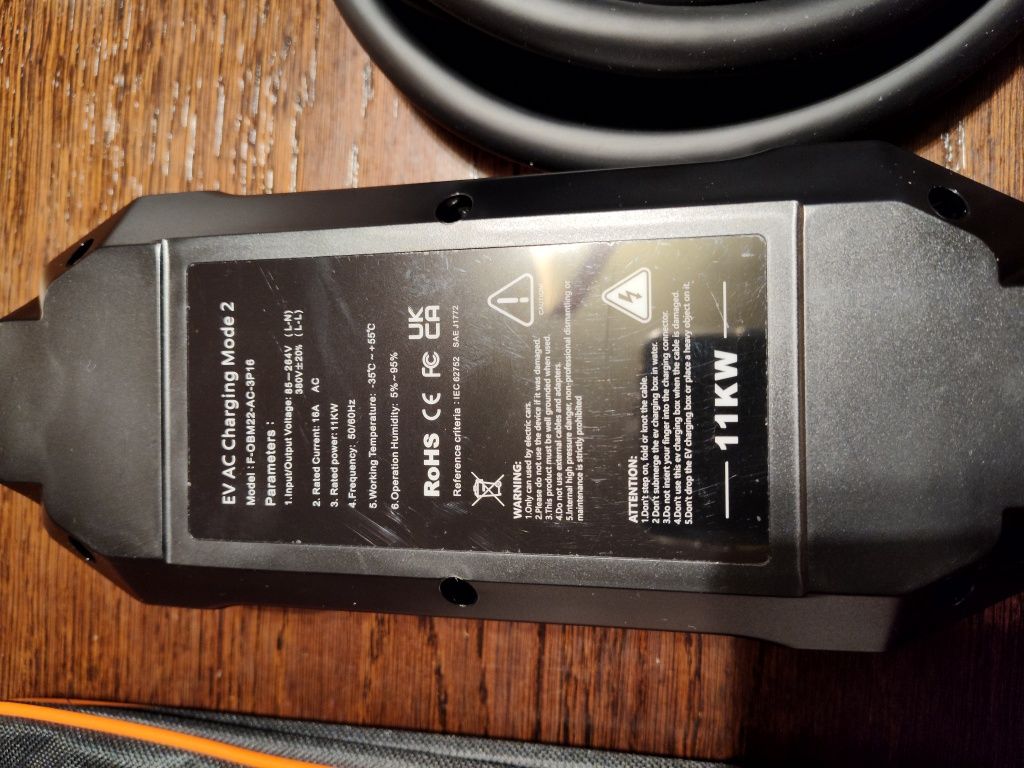 EVSE ładowarka przenośna Feyree 11kW 16A Type 2 trójfazowa siła EV
