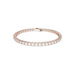 Bransoletka Swarovski - Matrix Tennis, White, Rose Gold L