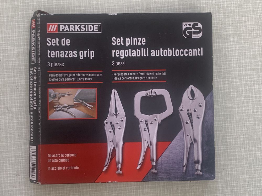 Parkside kit 3 alicates pressao