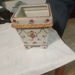 Vaso cristhine cano pintado mão