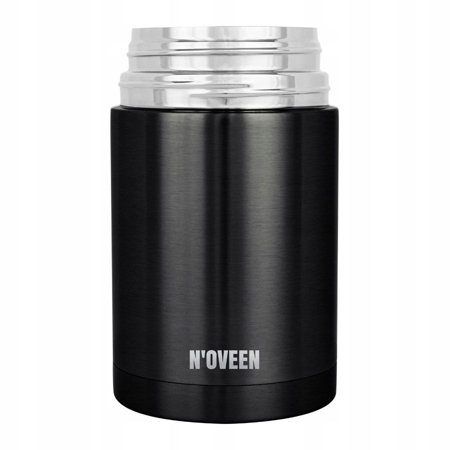 Termos Obiadowy 800Ml Noveen Tb955 Czarny + Pokrowiec