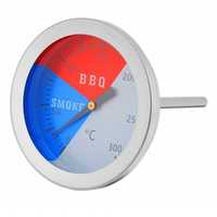 Врезной термометр/градусник для гриля/коптильни/BBQ с винтом барашек