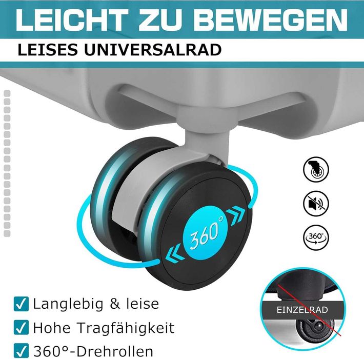 Aluminiowa rama ABS walizka kabinowa 20'' porządna srebrna