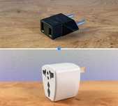 Adaptador p/ tomada US/EU **novo**