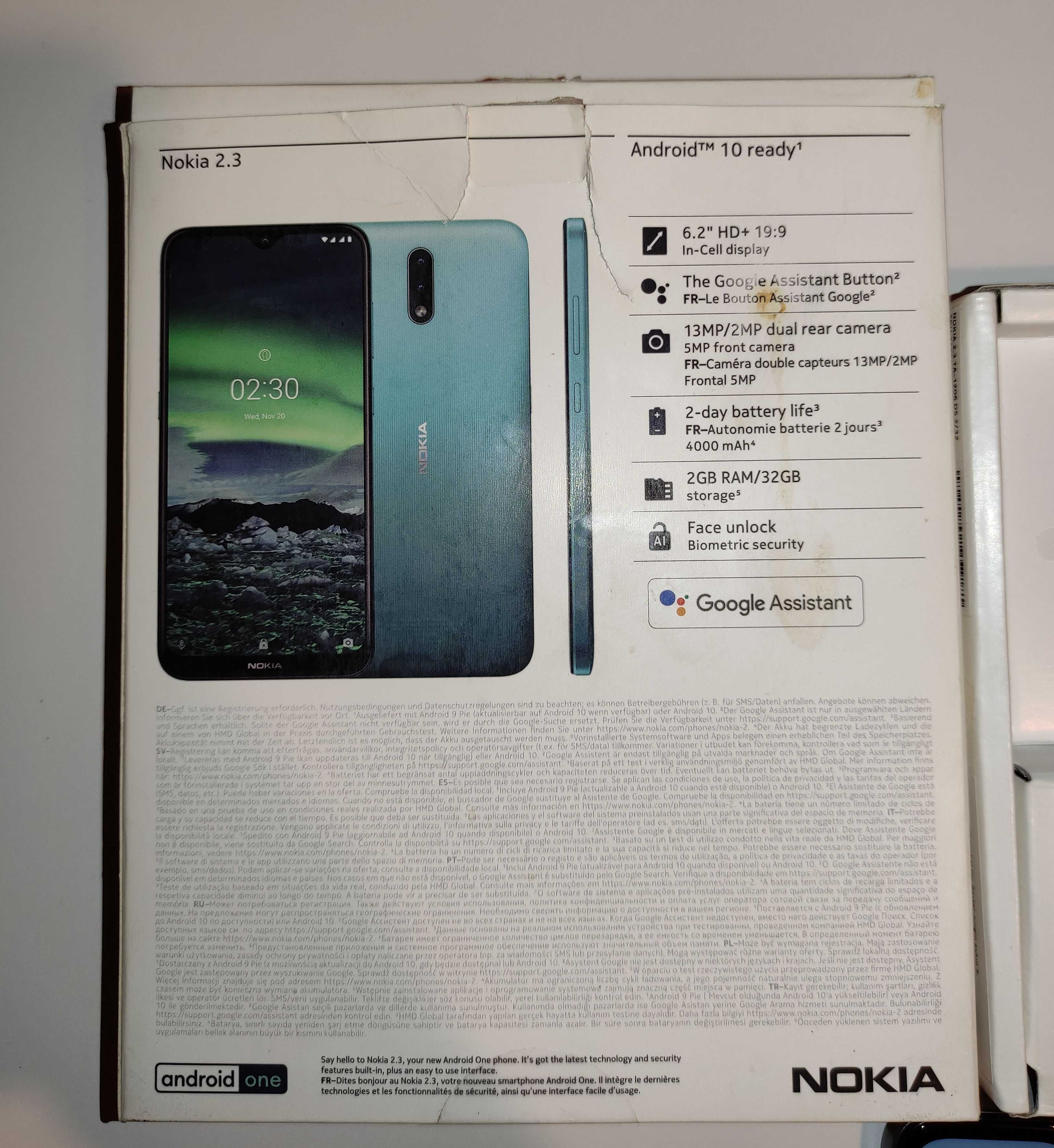 NOWY Smartfon Nokia 2.3 TA-1206 2/32 telefon szary grafitowy Kraków