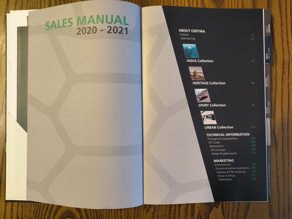 Katalog zegarków Certina Sales Manual