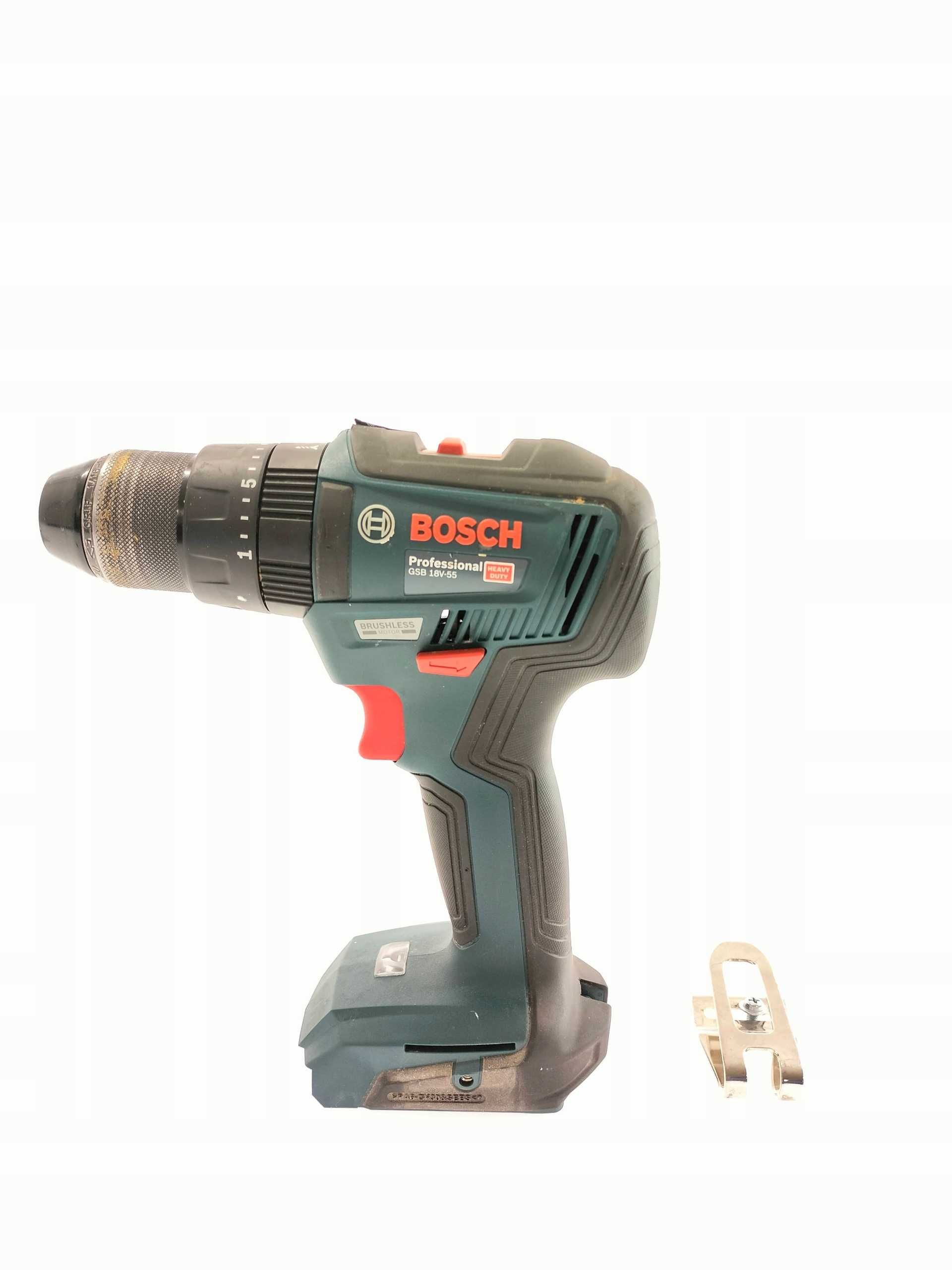 Bosch GSB 18V-55 wkrętarka zasilanie akumulatorowe baterie 2x 4.0 Ah