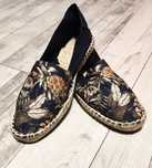 Espadryle ananasy Cala 1789 granatowe