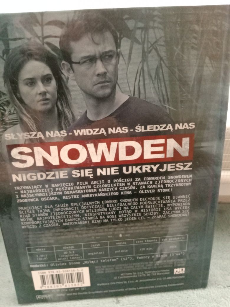 Snowden , Nigdzie się nie ukryjesz , DVD.