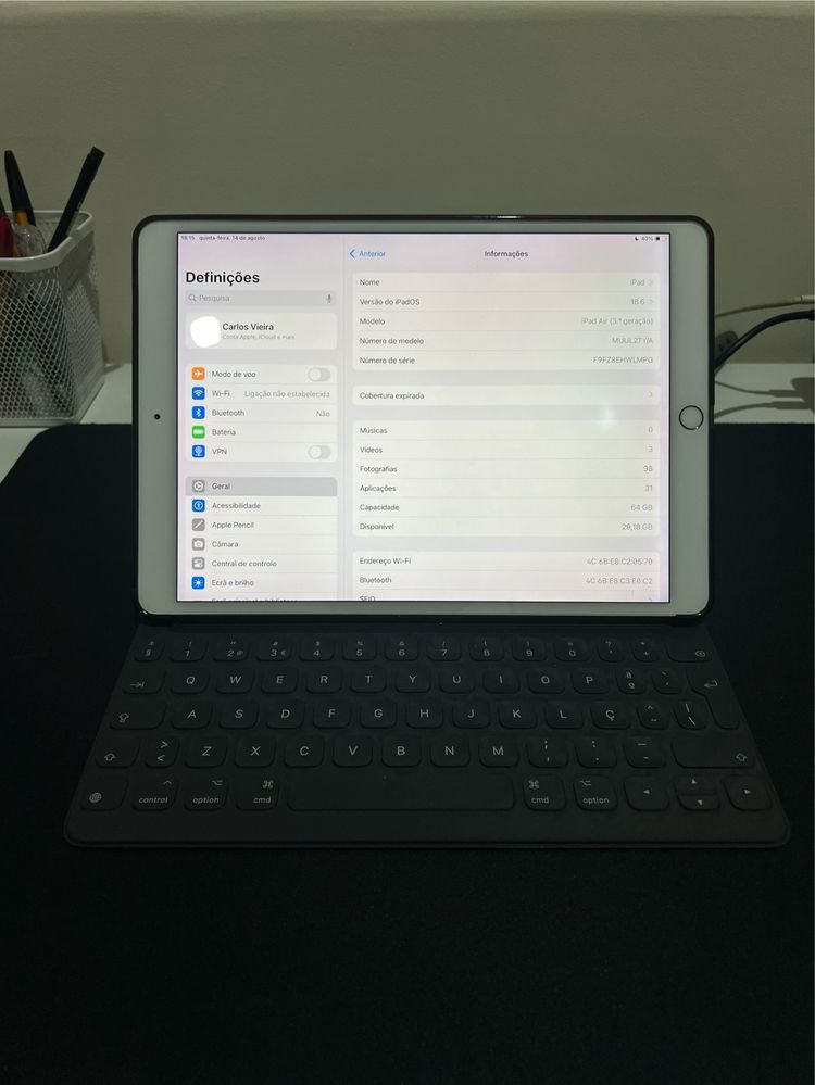 Ipad Air 3 ª Geração 64 GB