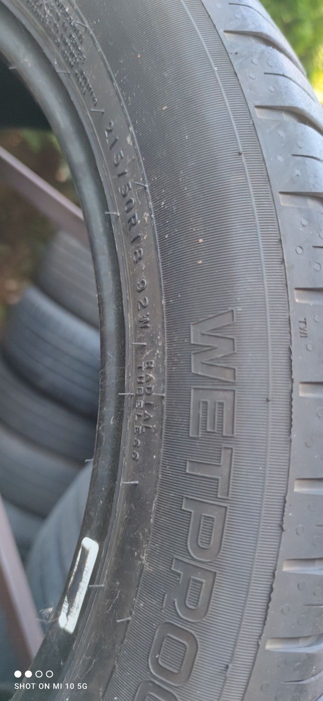 Nokian wetproof 215/50r18 dot 2022 i 2020 montaż gratis