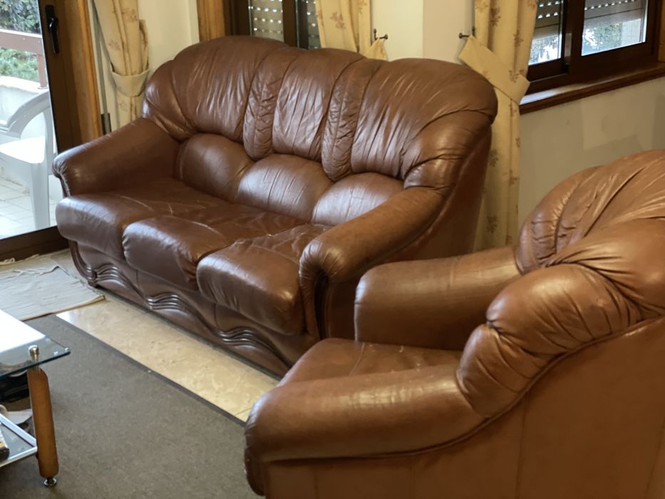 Vendo sofás em pele