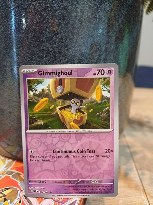 2 Cartas Pokémon Gimmighoul #87 e Gimmighoul [Reverse Holo] #88