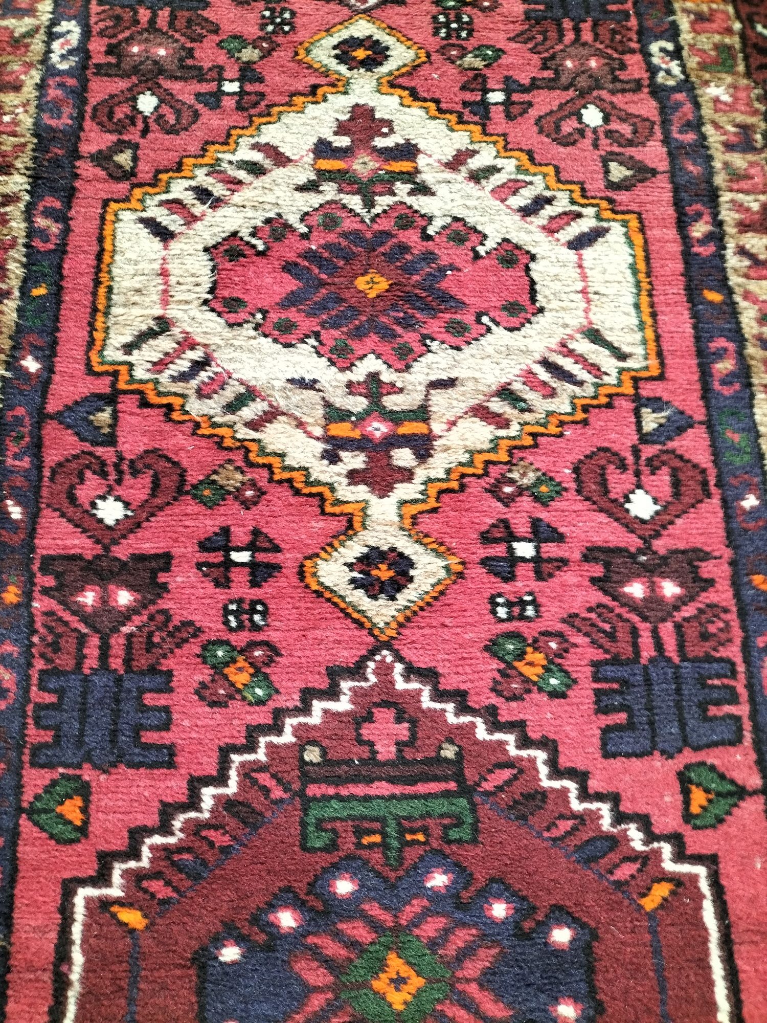 Przepiękny ręcznie tkany wełniany chodnik Hamadan 76x280cm nr 1203