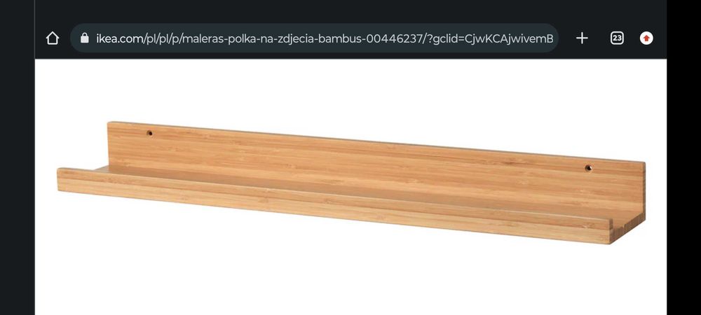 Pólka bambusowa 75 cm Ikea