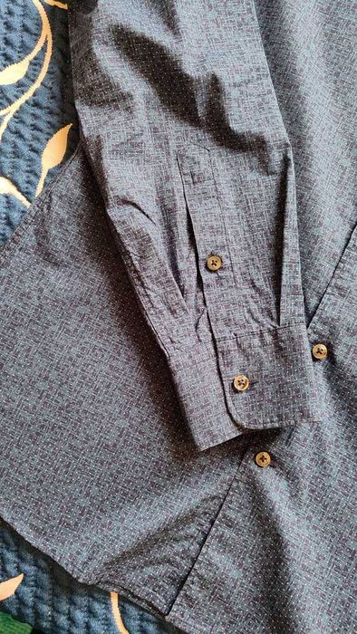 Camisa Azul Homem Mango | Tamanho XS | Slim Fit