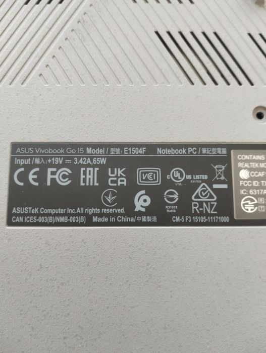 Ноутбук Asus vivobook Go 15 E1504FA по частям