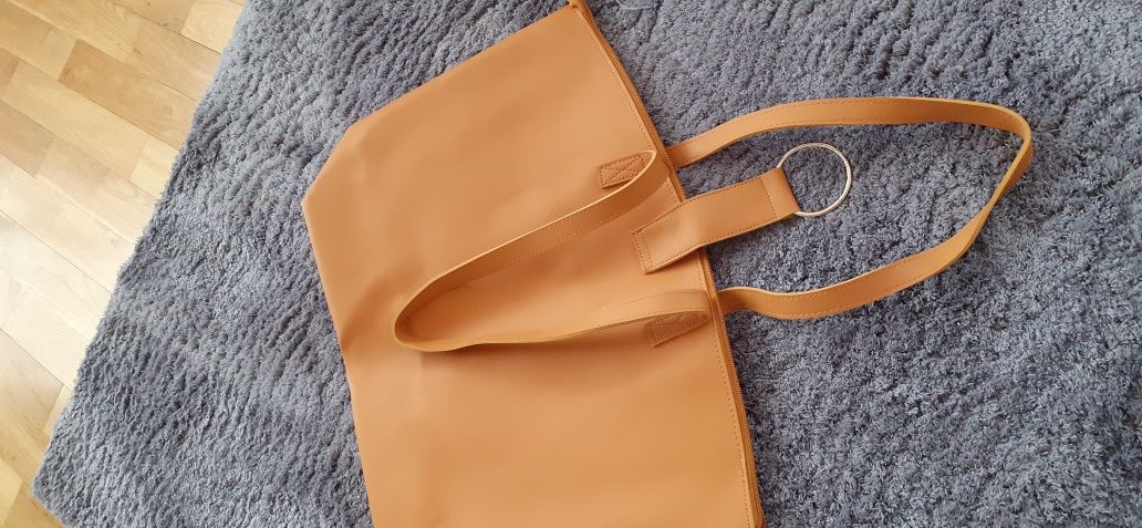 nowa shopper bag słony karmel Avon Saffi możliwość wysyłki paczkomatem