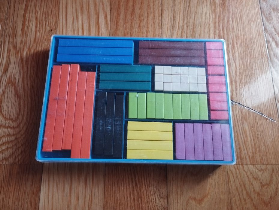 Barras de Cuisenarie números em cores brinquedo matemático didático