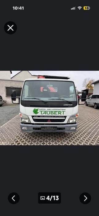 Mitsubishi canter com grua e bascúla
