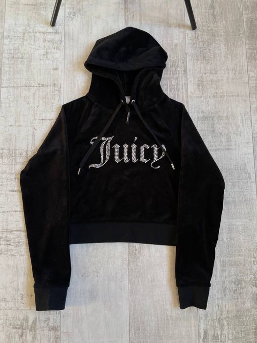 велюрова укорочена кофта з капюшоном Juicy Couture