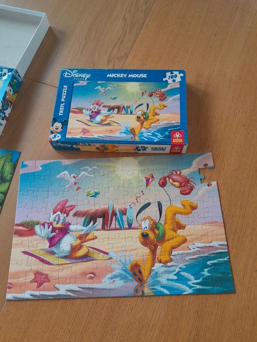 Vintage puzzle Mickey Mouse Pluto Disney 100 elementów