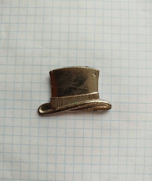 Вінтажна брошка циліндр Френкі Воуна Frankie Vaughan bowler hat brooch