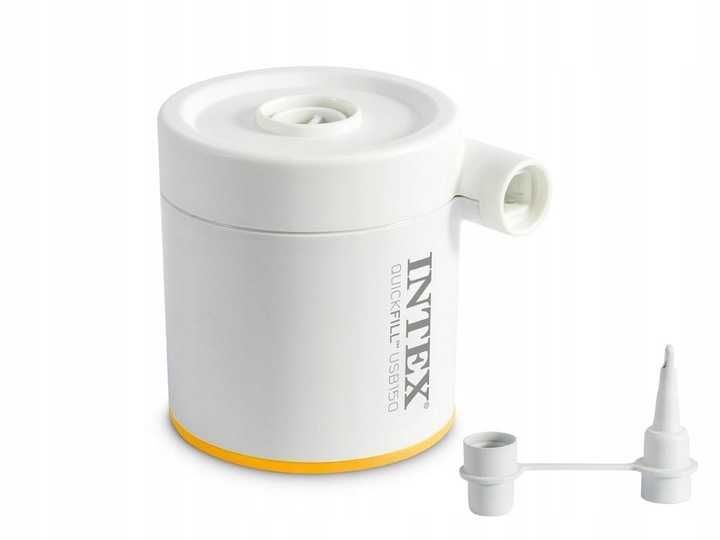 MATERAC z pompką USB 1os. 191x99x30 welurowy dmuchany INTEX 64177 h116