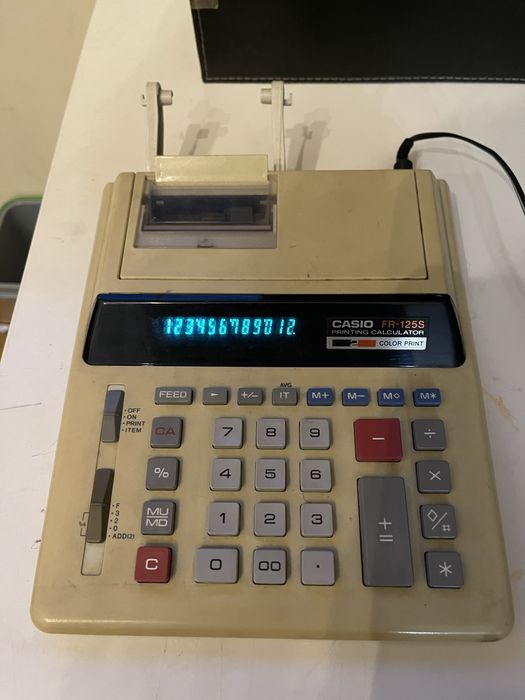 Kalkulator drukujący kolekcjonerski Casio FR-125S sprawny