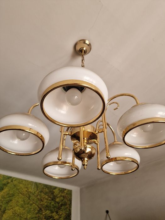 Lampa wisząca złota