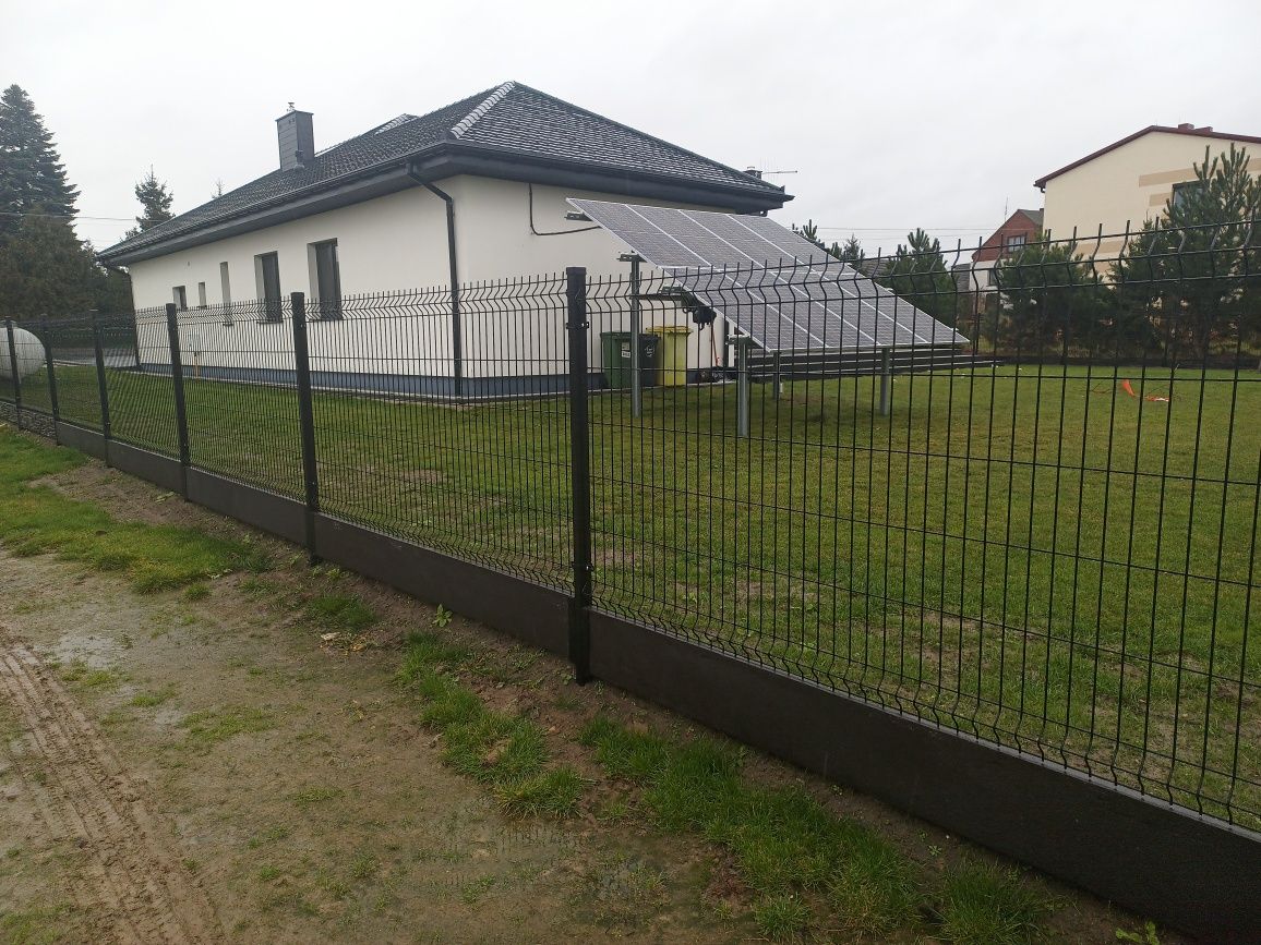 Ogrodzenia betonowe grafitowe, podmurówka betonowa barwiona