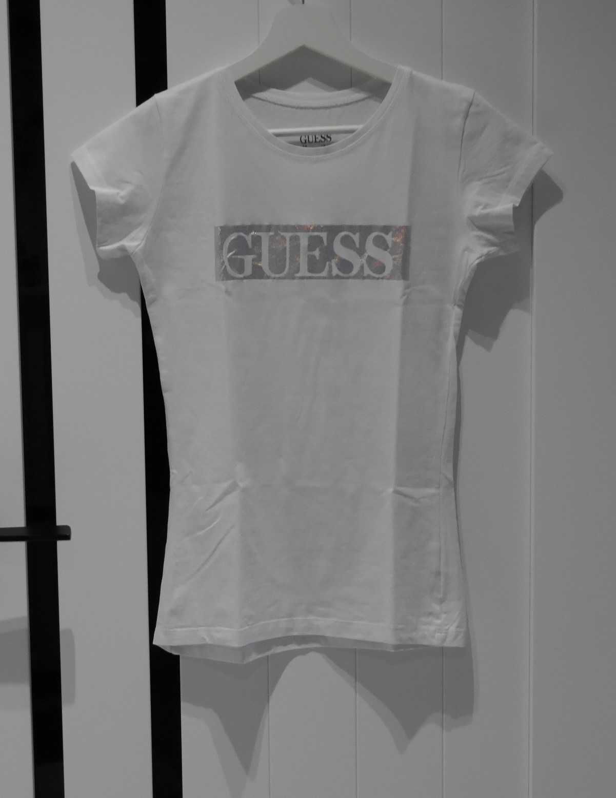 Guess śliczna bluzeczka mieniące logo 34 XS