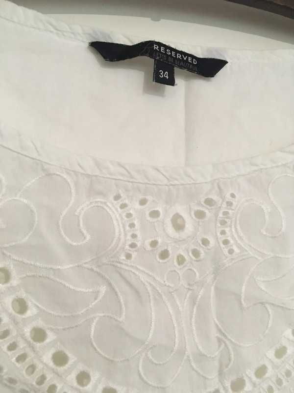 Koszula biała elegancka folk boho przeszycia