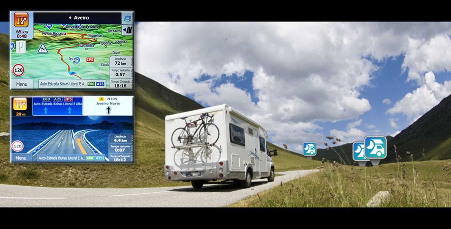 GPS 100% NOVOS Autocaravana / Caravana - Toda a Europa, c/ Garantia