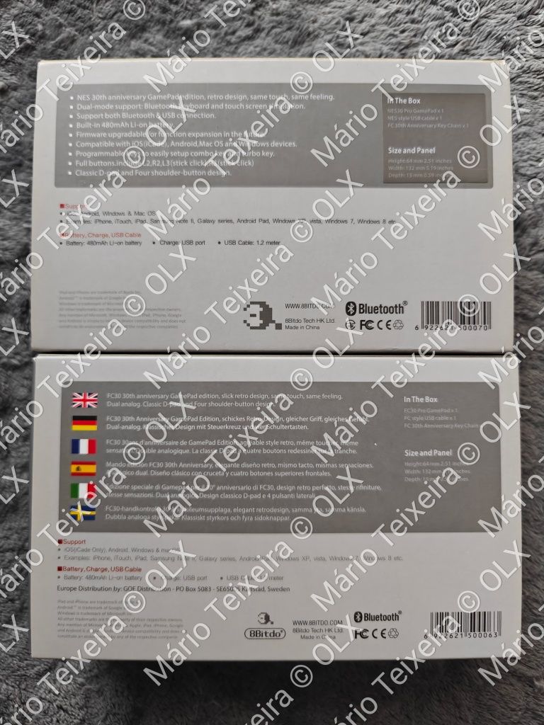 Pack Comandos 8Bitdo NES30 Pro e FC30 Pro