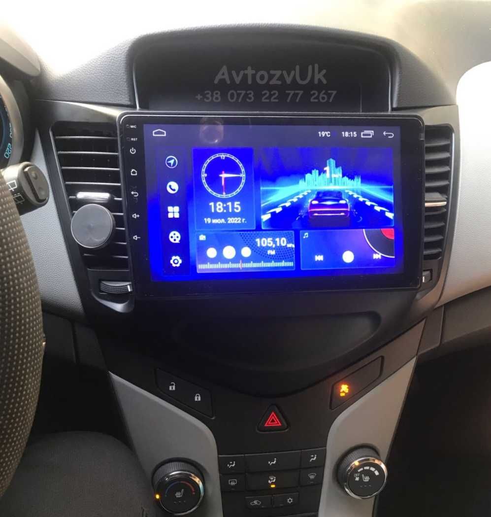 Магнитола CRUZE Chevrolet Круз GPS USB 2 дин Tesla CarPlay Android 13