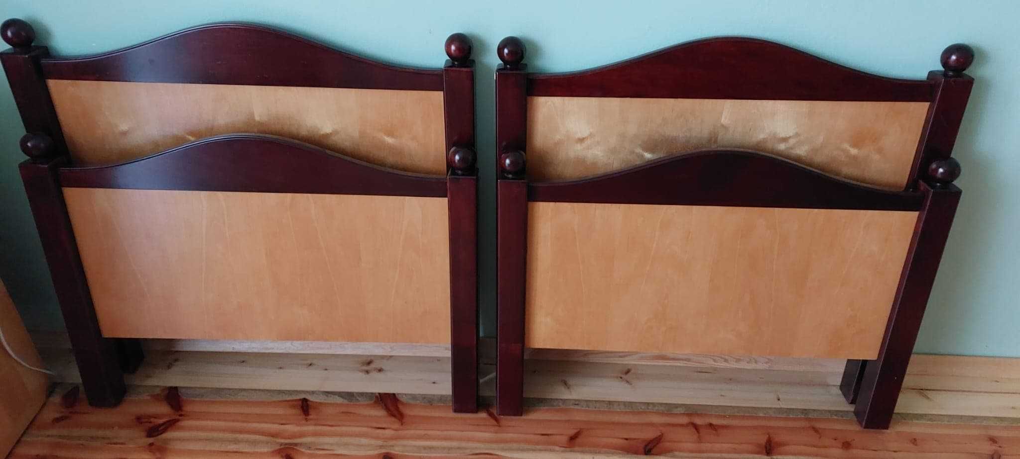 Łóżka sypialniane drewniane 200x80cm 2 sztuki stan bdb