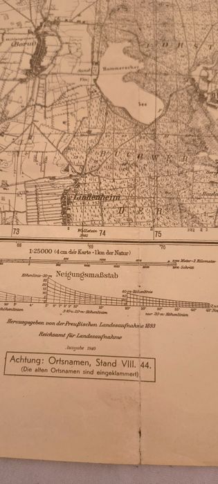 Stara Niemiecka Mapa 1940 -44