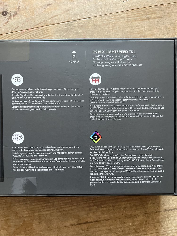 Klawiatura mechaniczna bezprzewodowa Logitech G915 X TKL