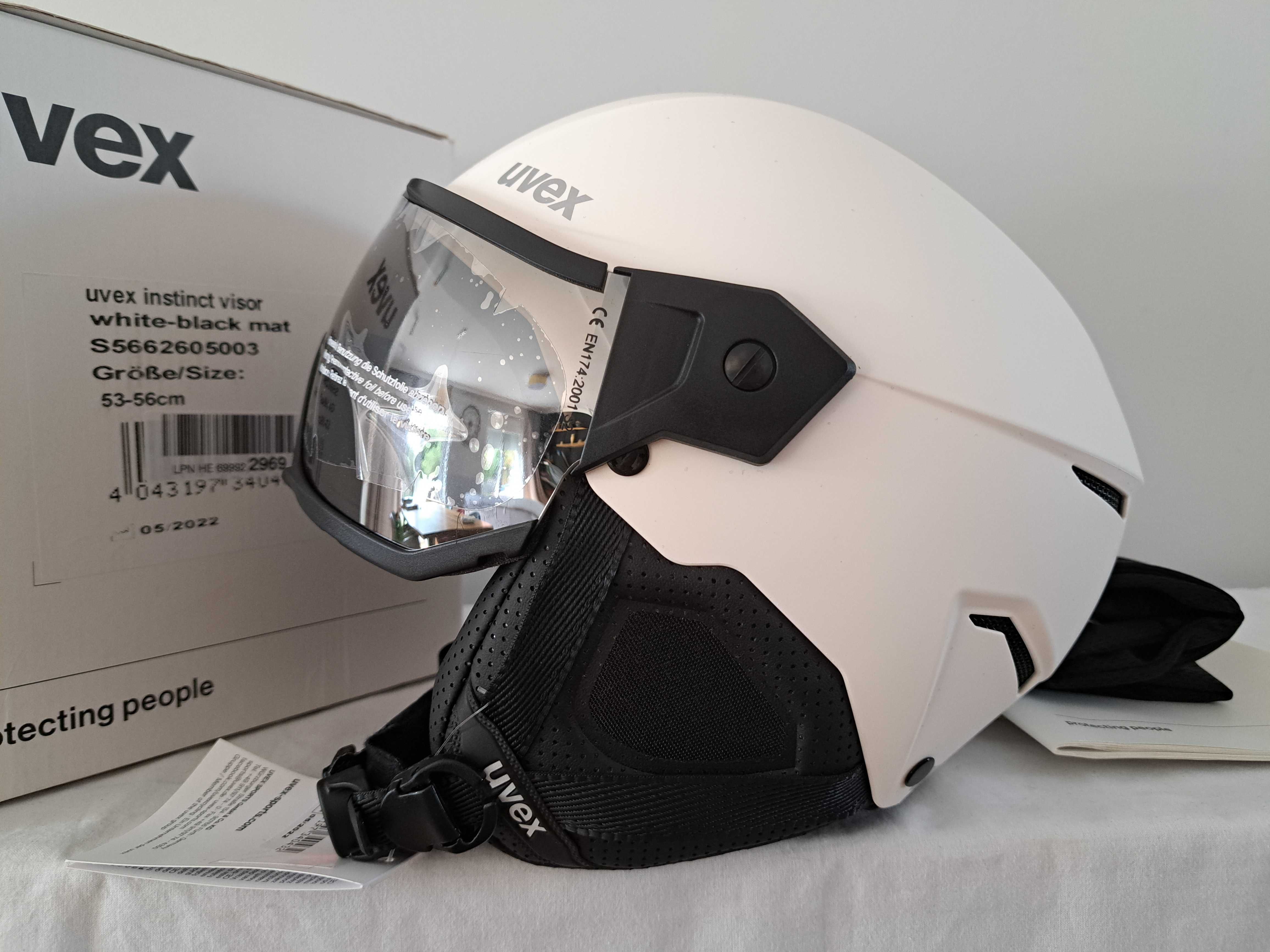 Kask narciarski Uvex Instinct Visor White Black Mat S 53-56cm