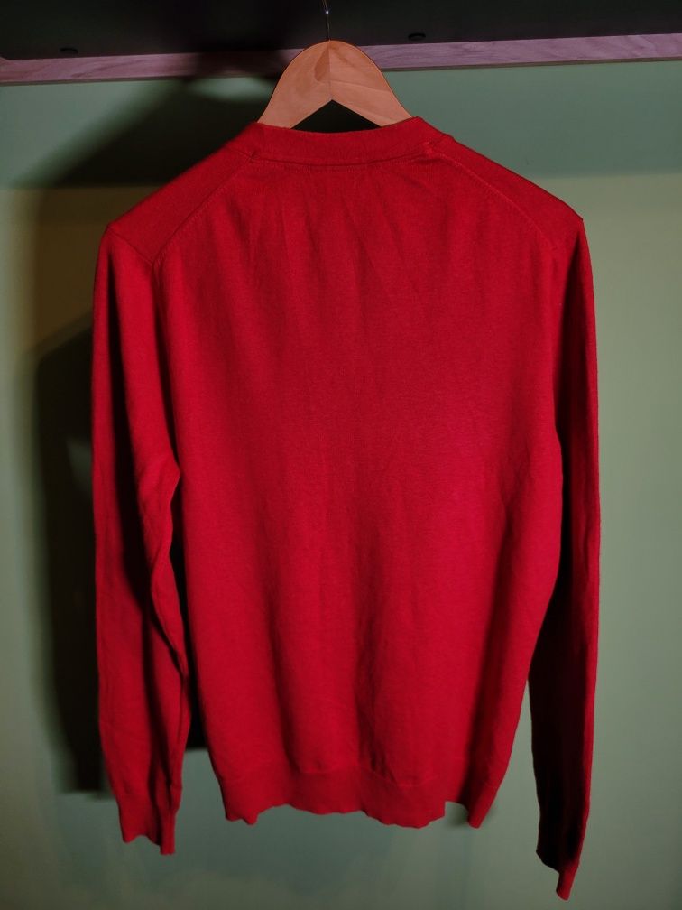 Czerwony sweter, kardigan Lyle&Scott, S