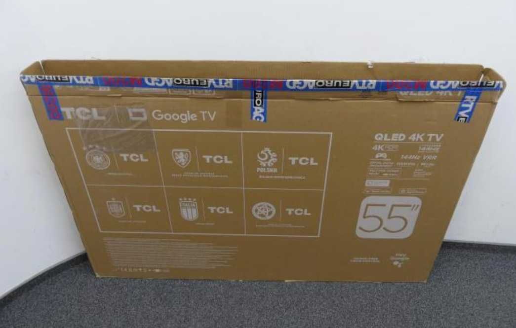 nowy Telewizor QLED TCL 55C72B 55'' 4K HDR Pro 144Hz Google TV ONKYO