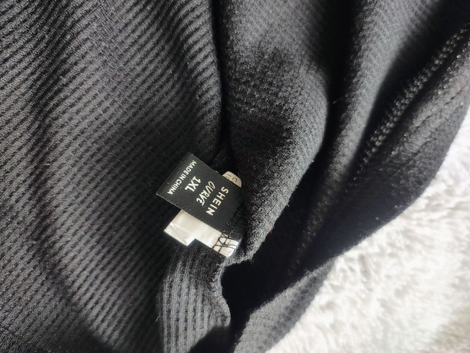 Sweter sweterek bluzka shein 1xl koronka wafelek